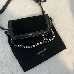 Zadig & Voltaire Nano Rock Suede & Leather Crossbody Bag